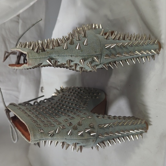 Jeffrey Campbell denim Lita spike shoes size 7.5M - Picture 5 of 13